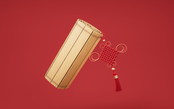 复古中国古代竹简，3d渲染。图片下载