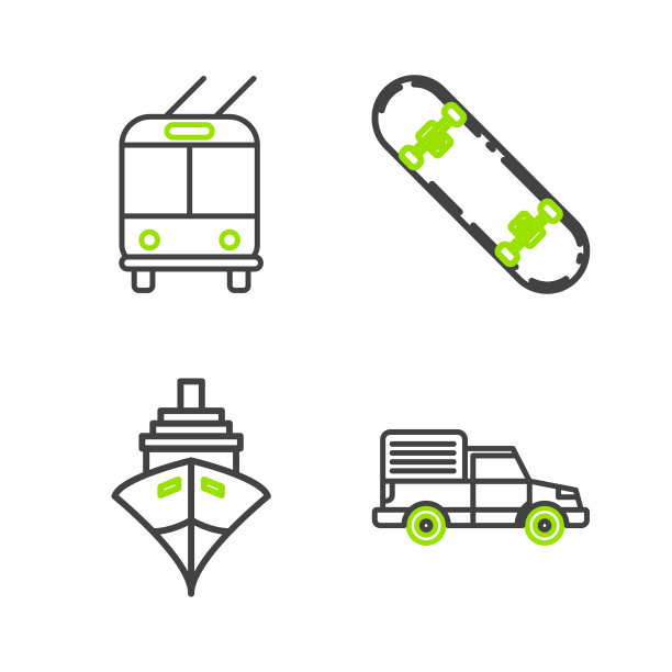 集线货运卡车、货车、货船图片下载