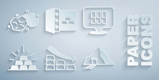 设置落箭与金条黄金24k矿山图片下载