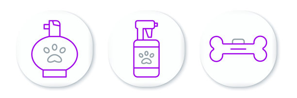 设定线狗骨宠物洗发水和图标图片下载