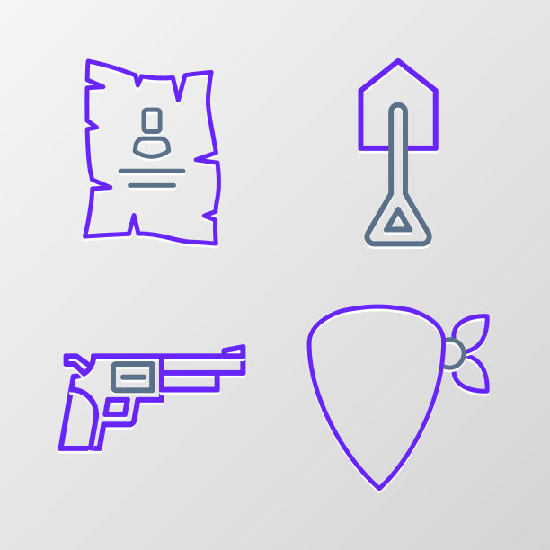 套线牛仔手帕左轮手枪铲子和图片下载