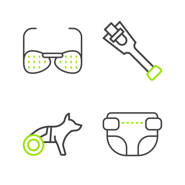 将线成人尿布狗放在轮椅上图片下载