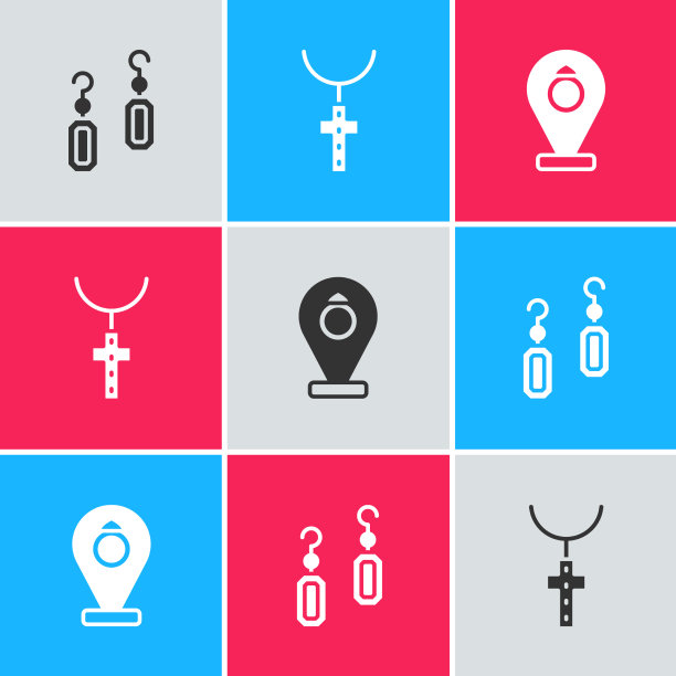 耳环基督十字架链和珠宝图片下载