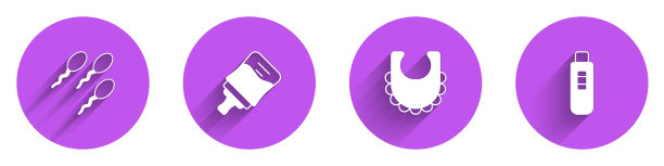 设置精子奶瓶围兜和验孕棒图片下载