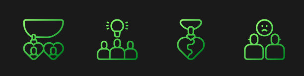 设线项链与心形项目图片下载