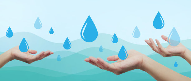 世界水日和水滴为生态理念和剪纸风格。生活方式，生活方式，自然，节约，环境，横幅，复制空间，网站-3d渲染图片下载