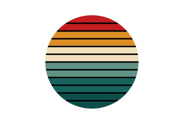 80年代复古条纹符号复古圈插图图片下载