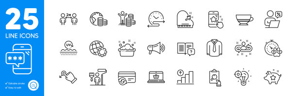 大纲图标设置。招募，社会距离和狗比赛图标。对于网站应用程序。矢量图片下载