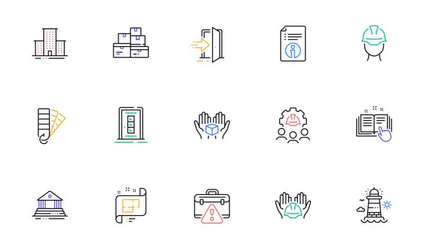 门，批发商品及大学校园线图标网站，印刷。为设计。向量图片下载