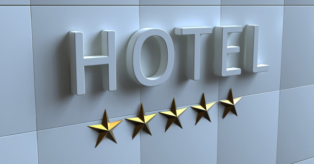 酒店5星级金色招牌图片下载