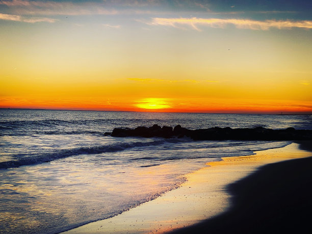 日落海滩图片下载