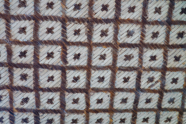 竹子被制成精美图案的手工艺品图片下载