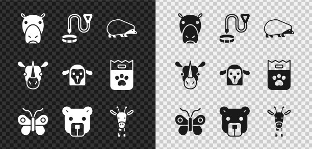 设置河马或河马项圈与名牌图片下载