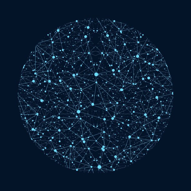 蓝线丛在技术AI概念中连接图片下载