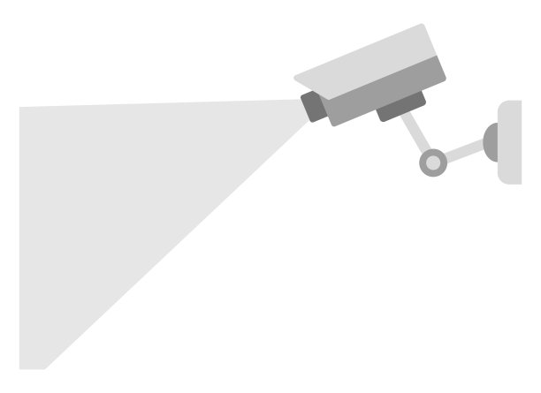 安全摄像头隔离矢量图。图片下载