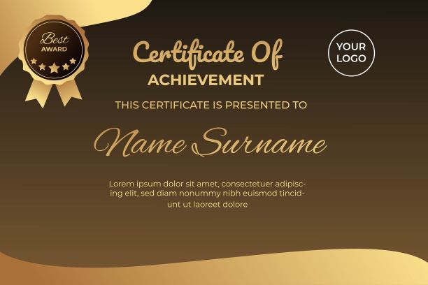 创造性的成就证书奖励模板。图片下载