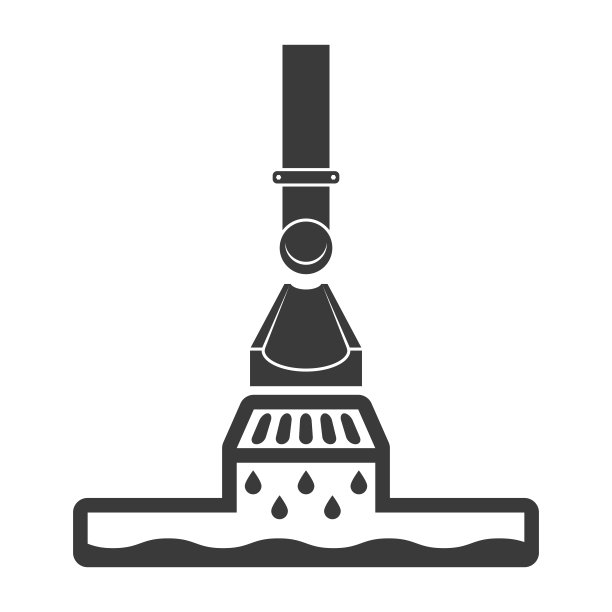 排水系统符号图标隔离在白色背景上。矢量插图。图片下载