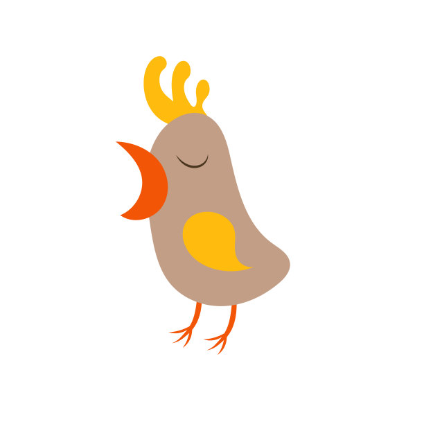 一个有趣的鸟颜色图标图片下载