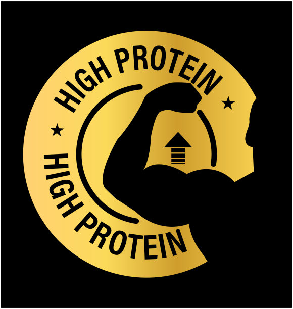 高蛋白载体图标隔离在深色背景，金黄色图片下载