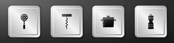 设置锅铲，酒开瓶器，炊具和图片下载