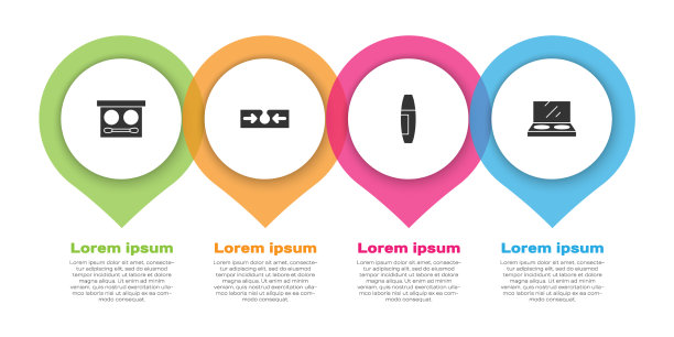 设置眼影调色板粉刺睫毛膏刷图片下载