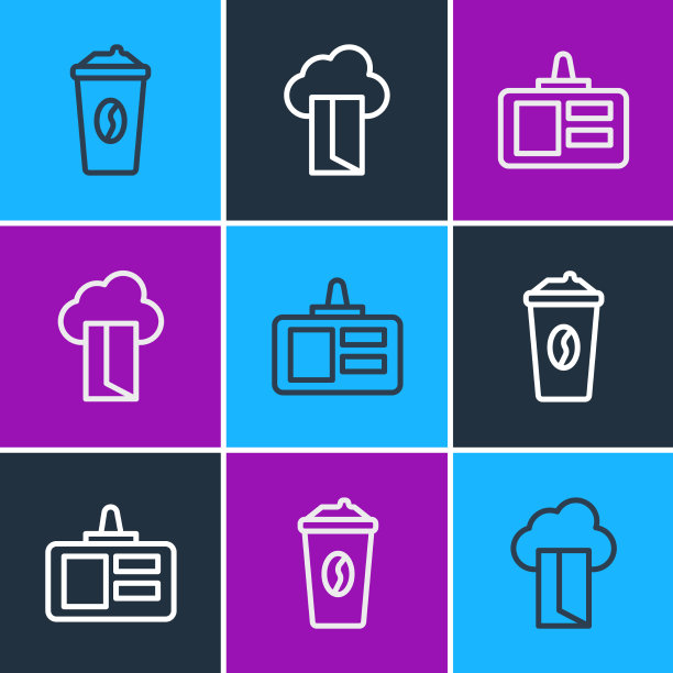 设定行咖啡杯去标识牌图片下载