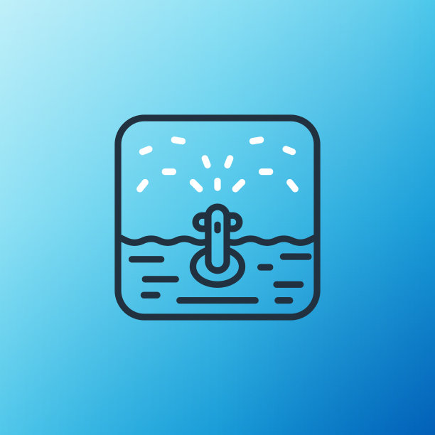 线自动灌溉喷头图标隔离图片下载