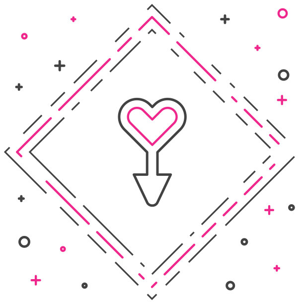 线条女性性别符号图标孤立在白色上图片下载