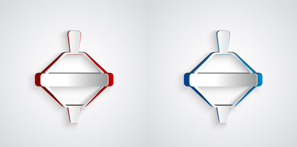 剪纸旋转玩具图标孤立的灰色图片下载