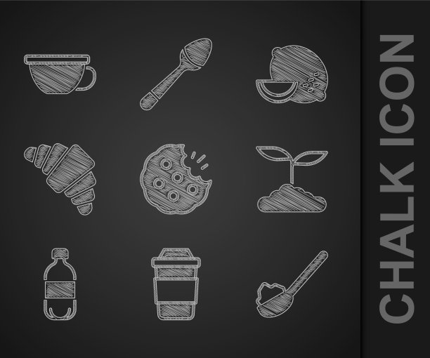 集饼干或饼干杯茶勺图片下载