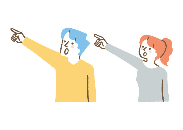 两个男人和女人指指点点，大喊大叫图片下载