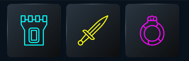 设置线城堡塔魔法石戒指与宝石图片下载