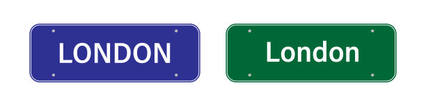 伦敦路标。欢迎来到英国伦敦。伦敦城市进入标志。有城市名称的广告牌。矢量图图片下载