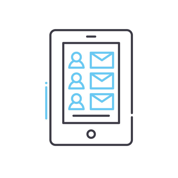 联系书线图标，轮廓符号，矢量插图，概念符号图片下载