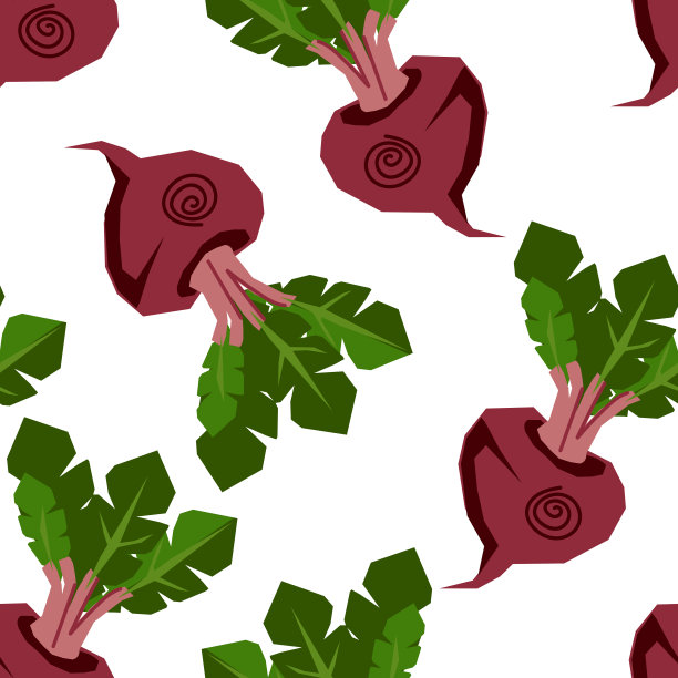 厨房纺织品和食品包装矢量的甜菜根无缝图案设计图片下载