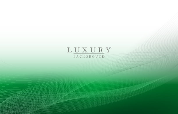 华丽的绿色灯罩插图，最小的波浪图案图片下载