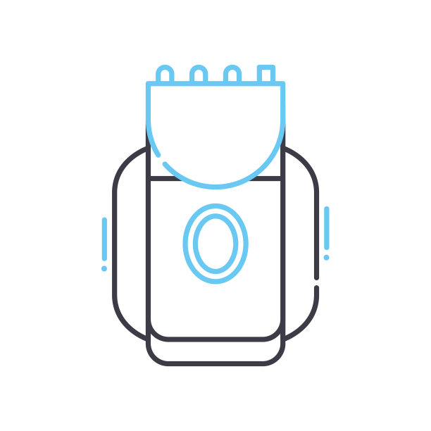 梳线图标，轮廓符号，矢量插图，概念符号图片下载