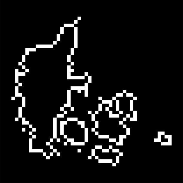 丹麦像素地图。矢量插图。图片下载