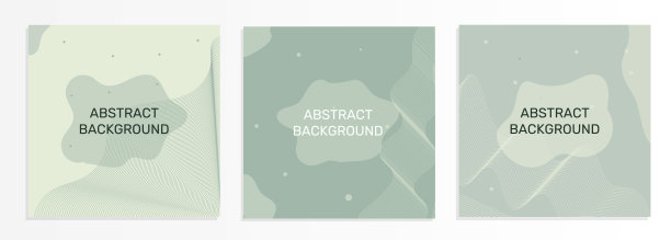 抽象横幅模板具有漂亮的波浪线条和简单的几何形状，现代设计图片下载