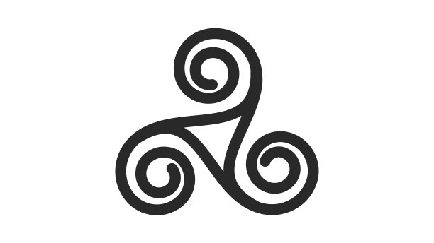 白色背景上的三叉戟黑色剪影图片下载