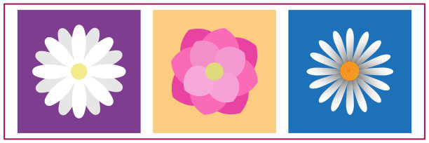 花卉形状和涂鸦设计元素。春夏花草。当代现代潮流矢量插图。彩色简单的单雏菊花图片下载