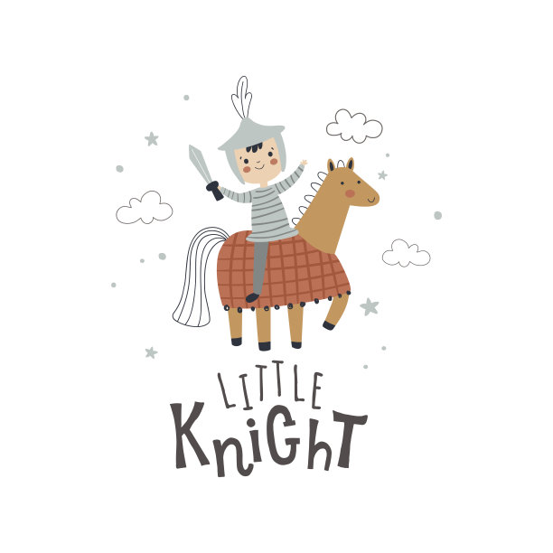 矢量波西米亚的插图khight与剑图片下载