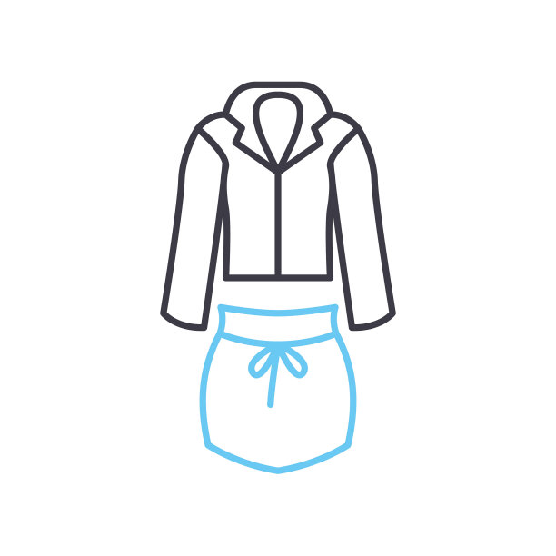 休闲装线图标，轮廓符号，矢量插图，概念标志图片下载