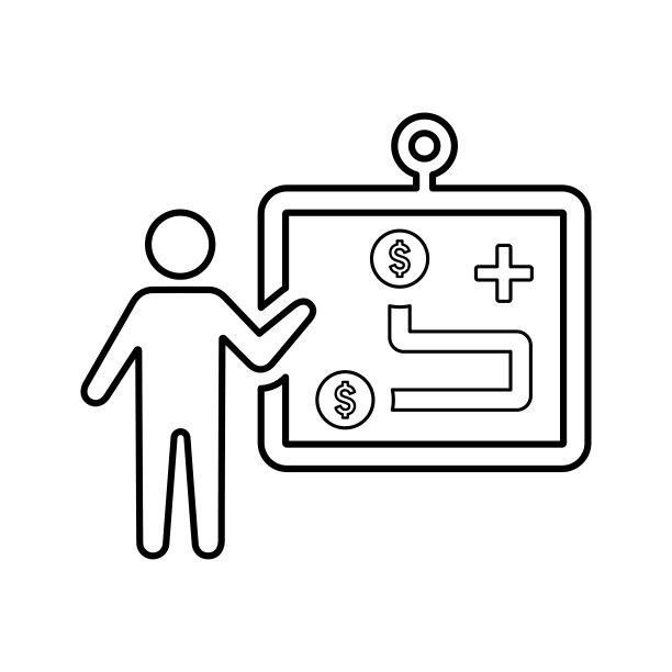 展示战略计划轮廓图标图片下载
