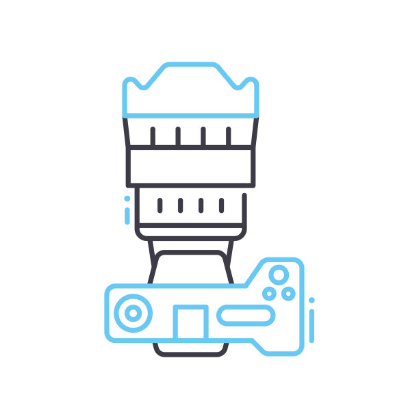 摄像机顶视图线图标，轮廓符号，矢量插图，概念符号图片下载