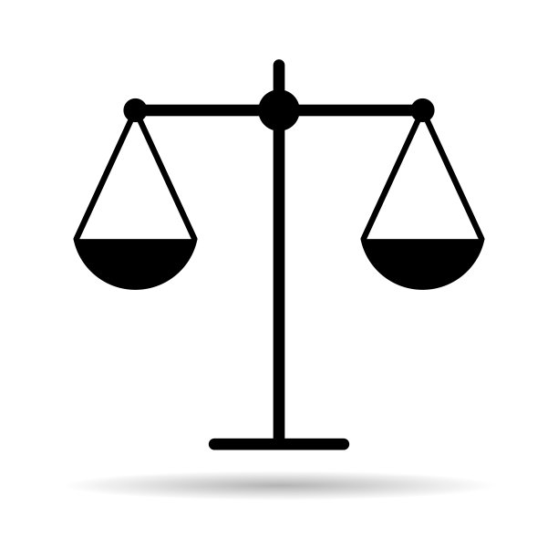 刻度等影图标，律师犯罪网标志，保护平衡孤立矢量插图图片下载