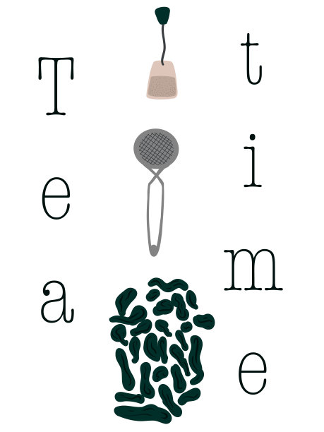 茶时间插图茶包茶叶海报图片下载