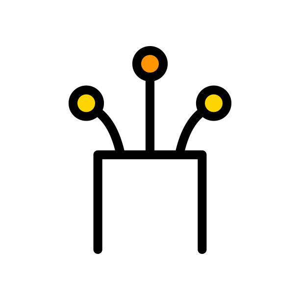 光缆图标，技术信息有线网络，数字互联网矢量插图图片下载