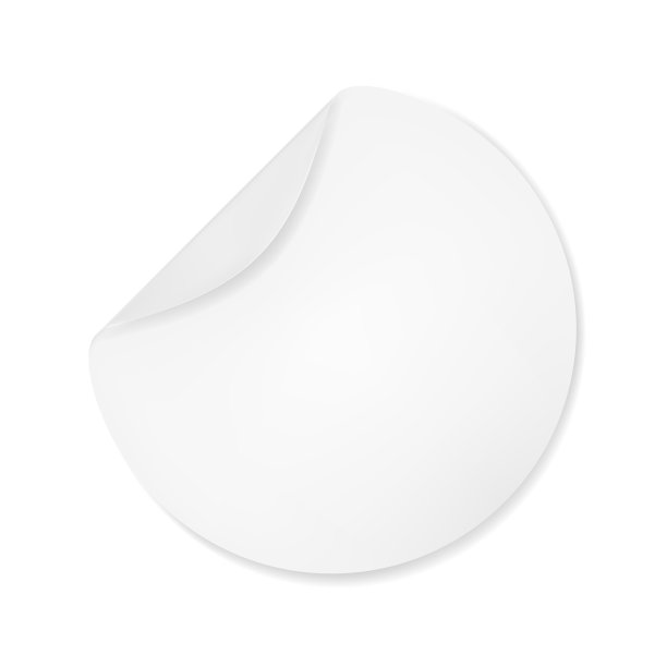 库存矢量集圆形纸贴纸模型与弯曲角和阴影。带有阴影和弯曲边缘的白色圆形贴纸模板。现实的粘合剂纸贴纸模型与弯曲的角图片下载