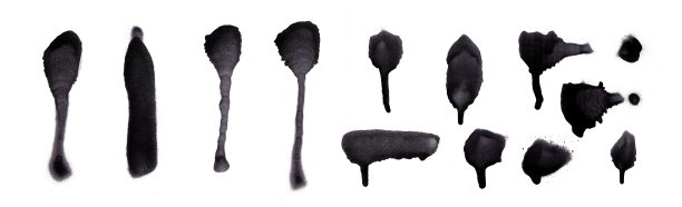 收集墨滴喷刷元素图片下载